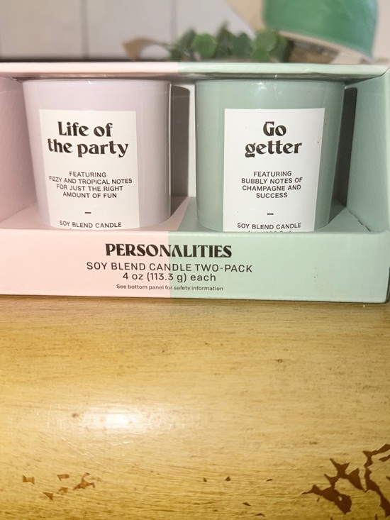 Other - Personalities Soy Blend Candle Two-Pack - Pastel Pink & Mint